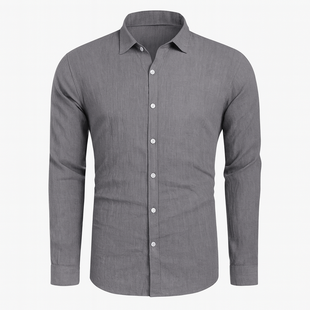 Men's Long Sleeve Casual Button-Up Shirt