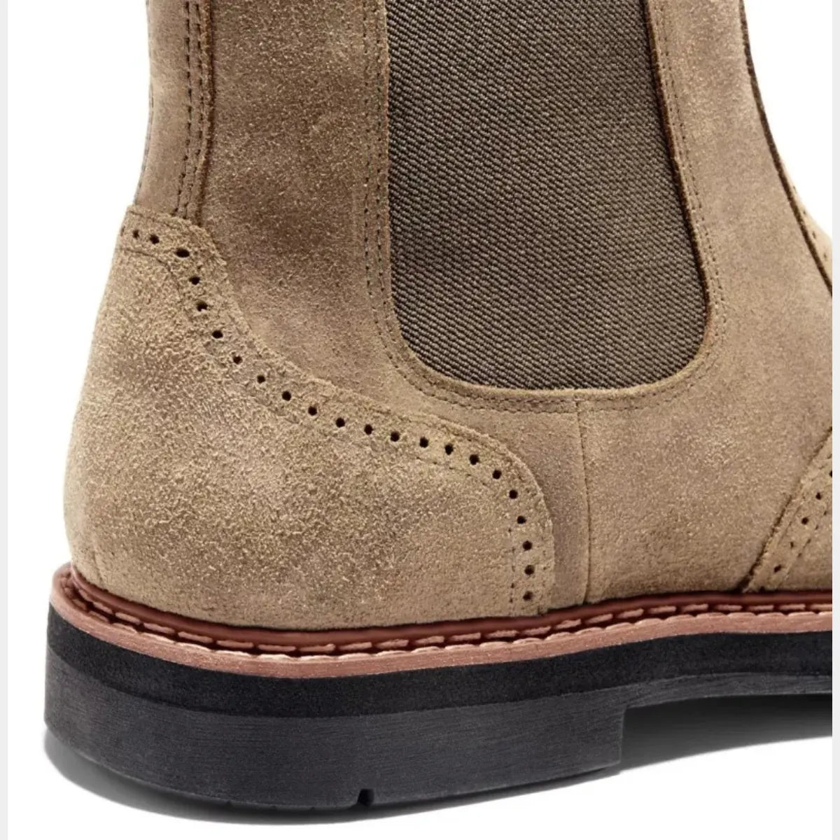 Men's Chelsea Boots with Side Zip and Lug Sole