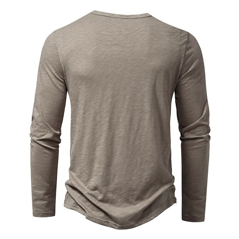 Men's Long Sleeve Henley Shirt