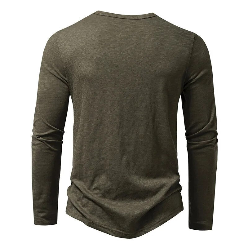 Men's Long Sleeve Henley Shirt