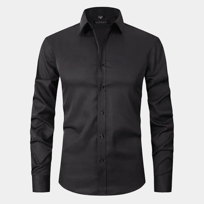 Men's Plain Long Sleeve Formal Shirt