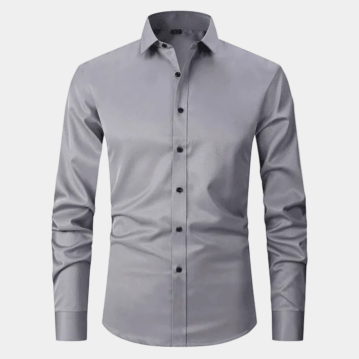Men's Plain Long Sleeve Formal Shirt