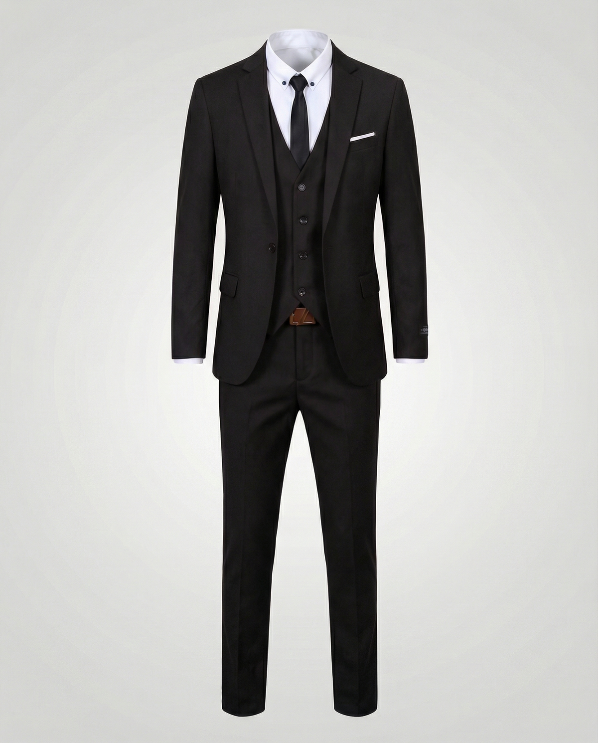 Men's Classic Tailored Three-Piece Formal Suit
