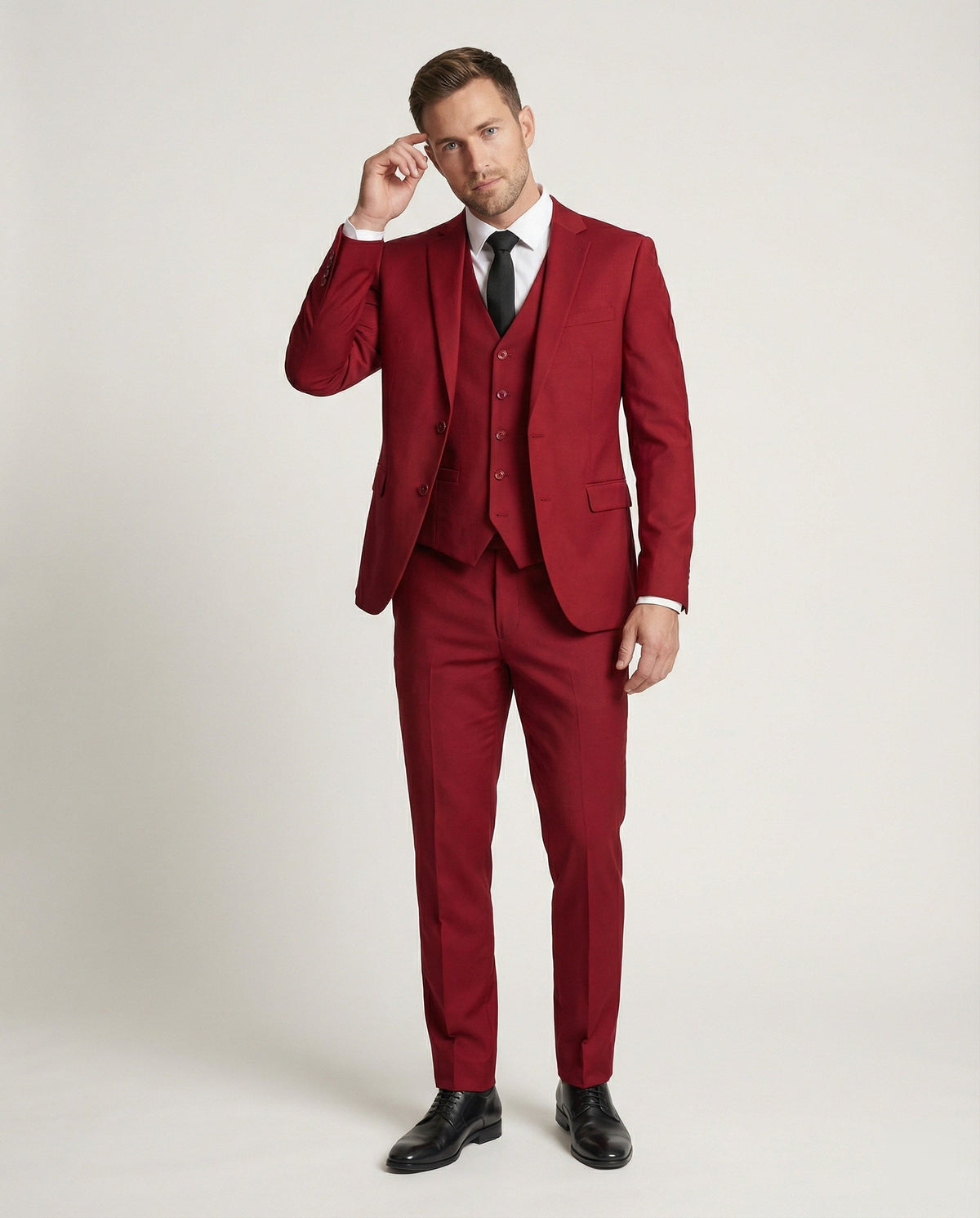 Men's Classic Tailored Three-Piece Formal Suit