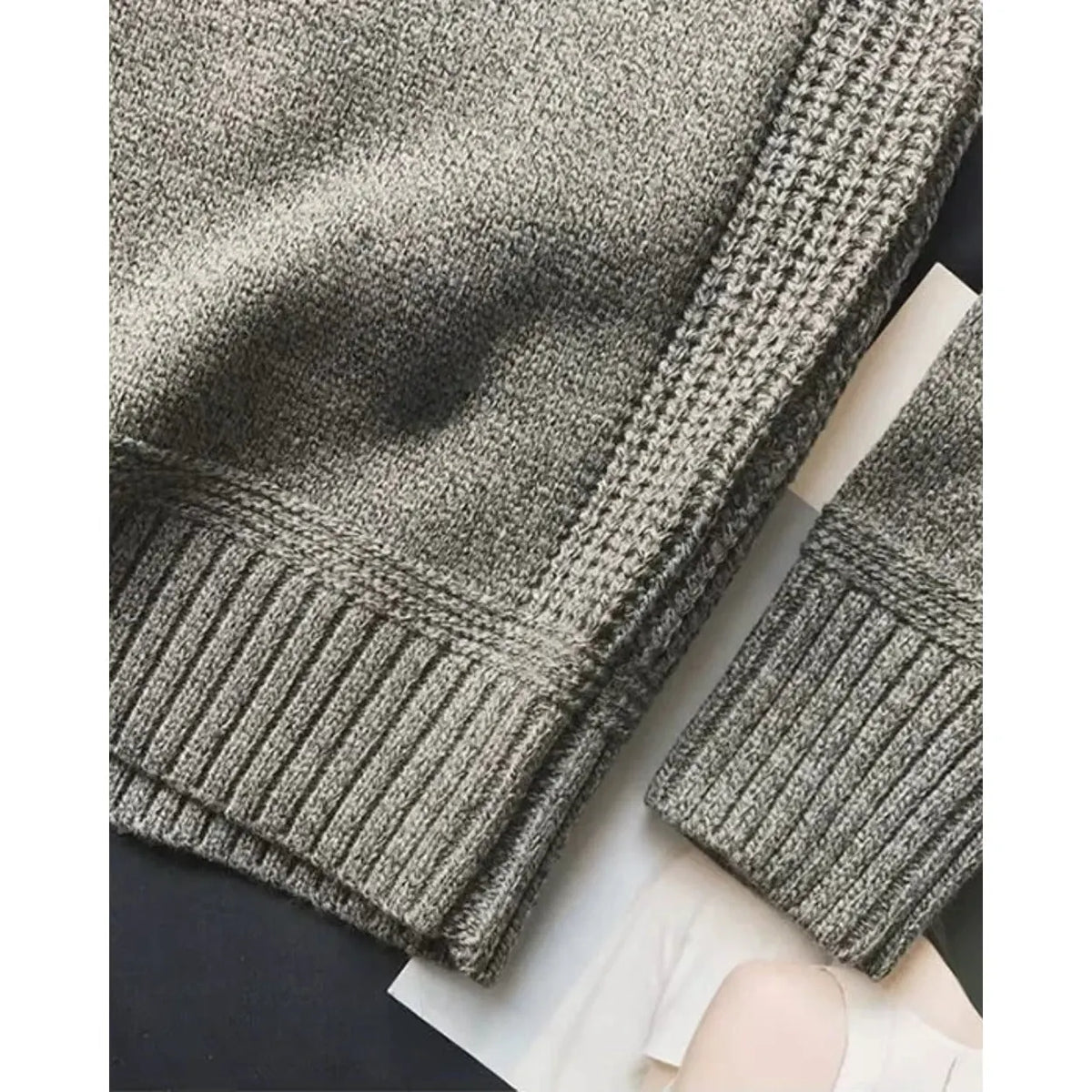 Men's Raglan Wool-Look Crew Neck Jumper with Elbow Patches