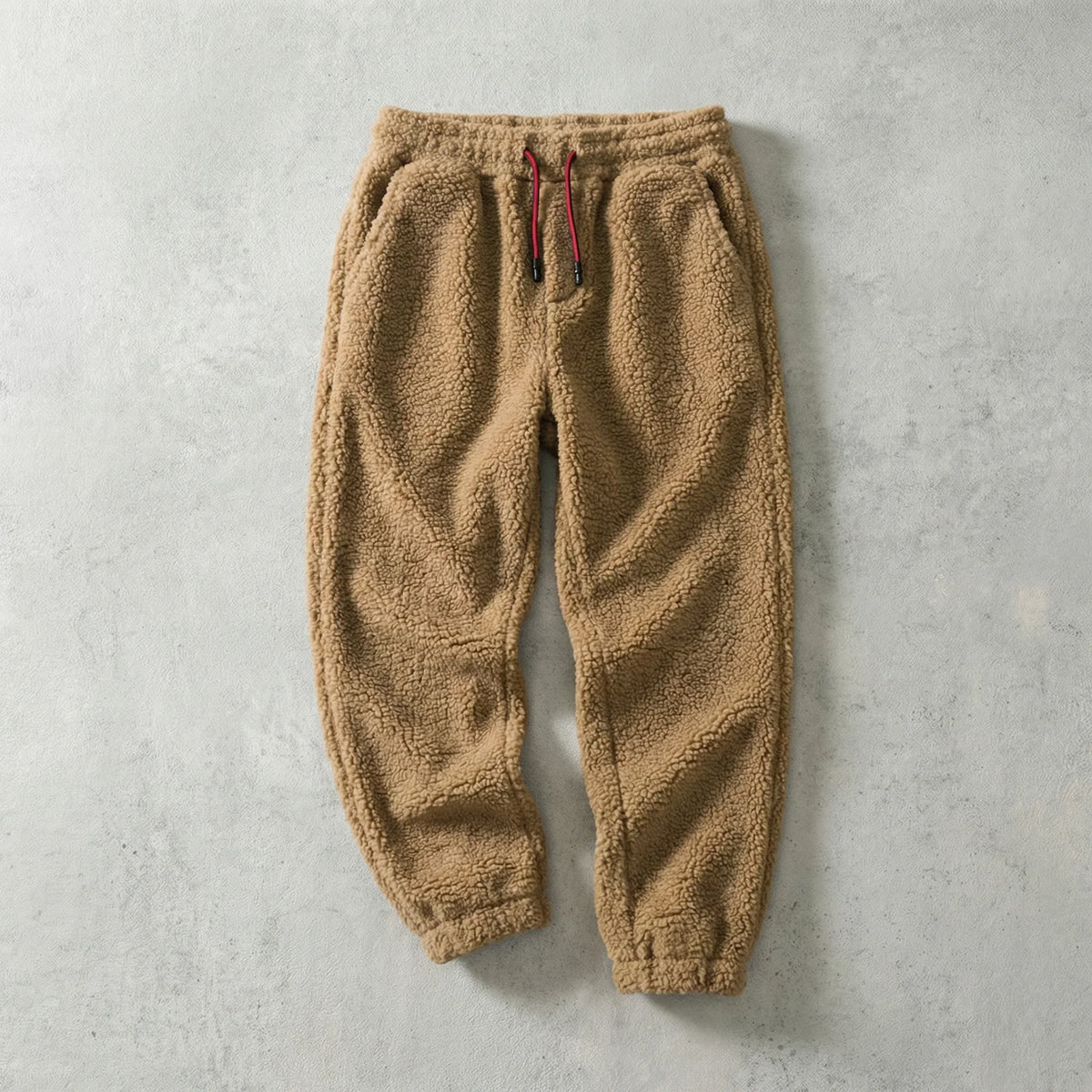 Men's Drawstring Fleece Joggers with Side Pockets