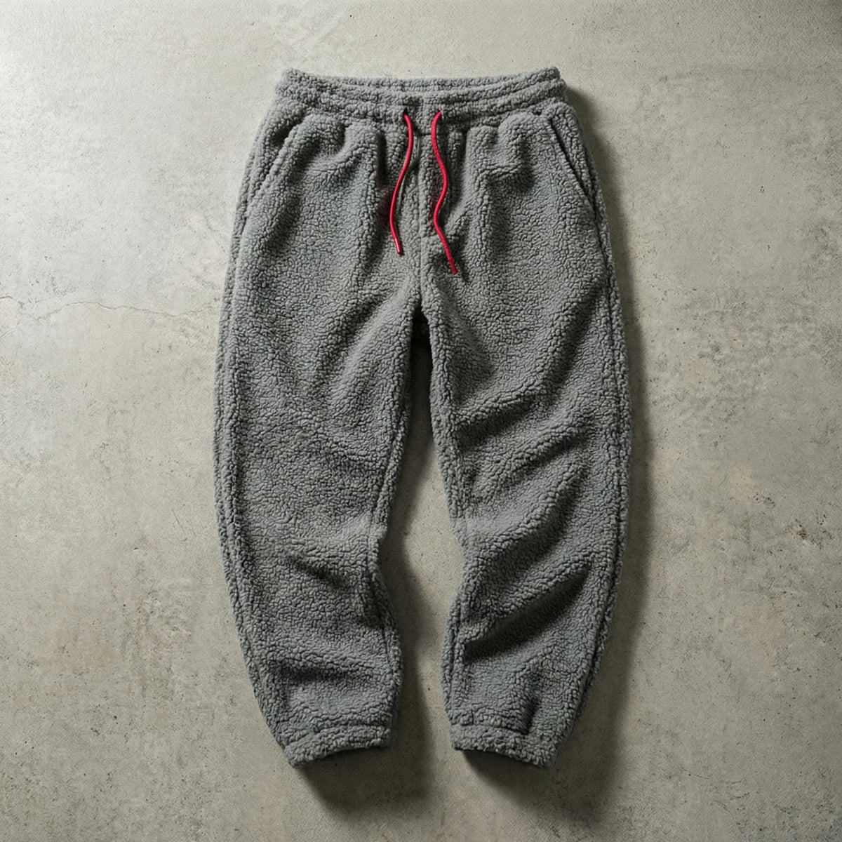 Men's Drawstring Fleece Joggers with Side Pockets