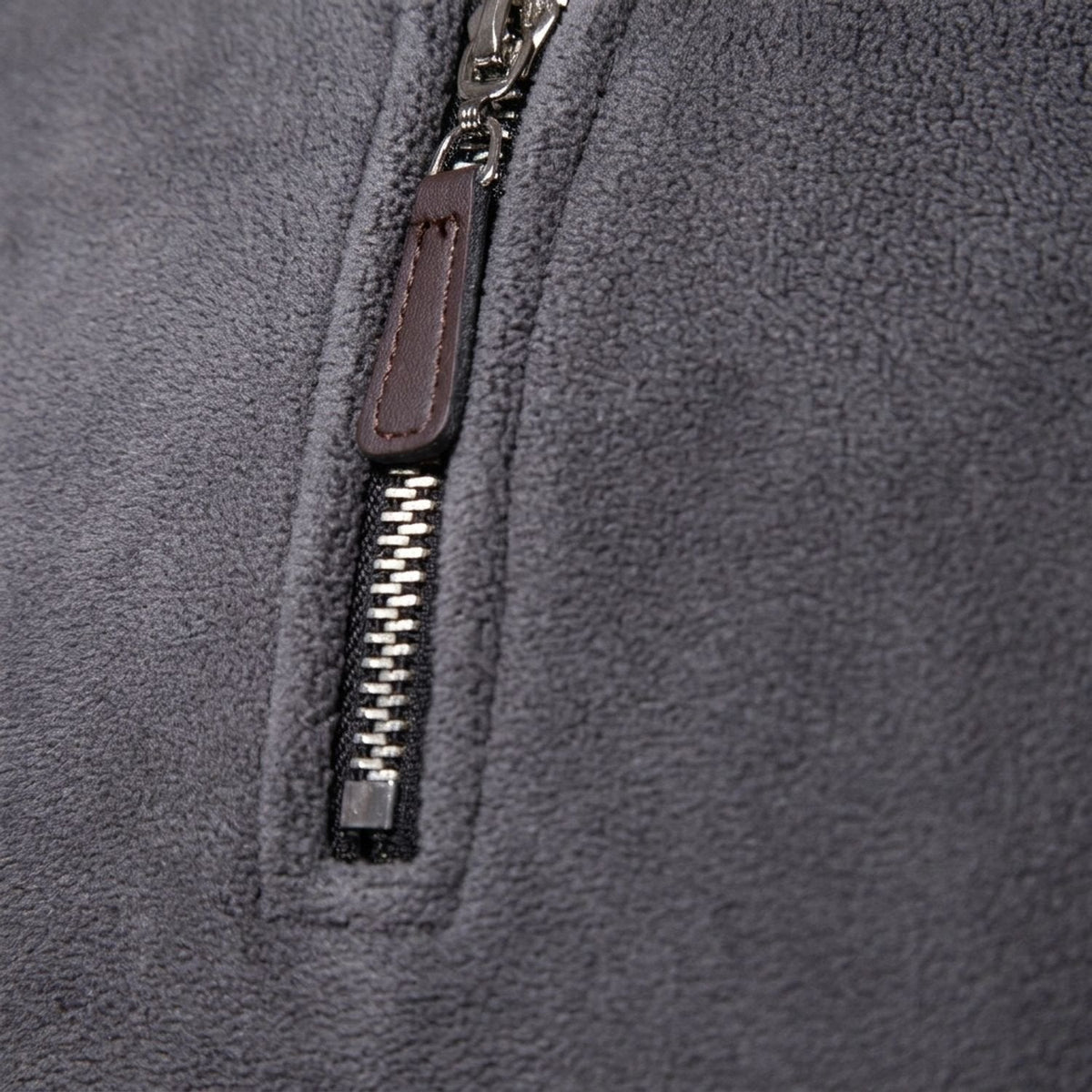 Men's Fleece Quarter-Zip Pullover with Stand Collar
