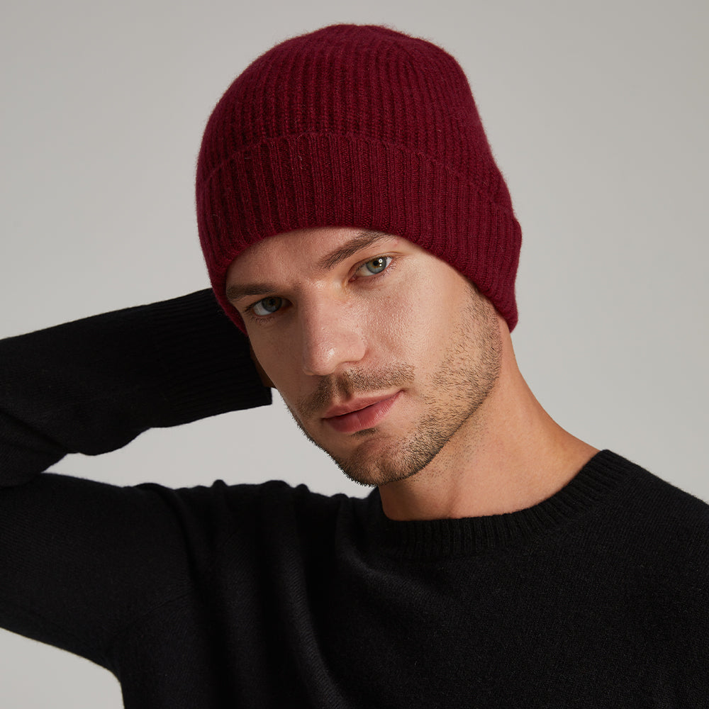 Men's Ribbed Knit Turn-Up Beanie