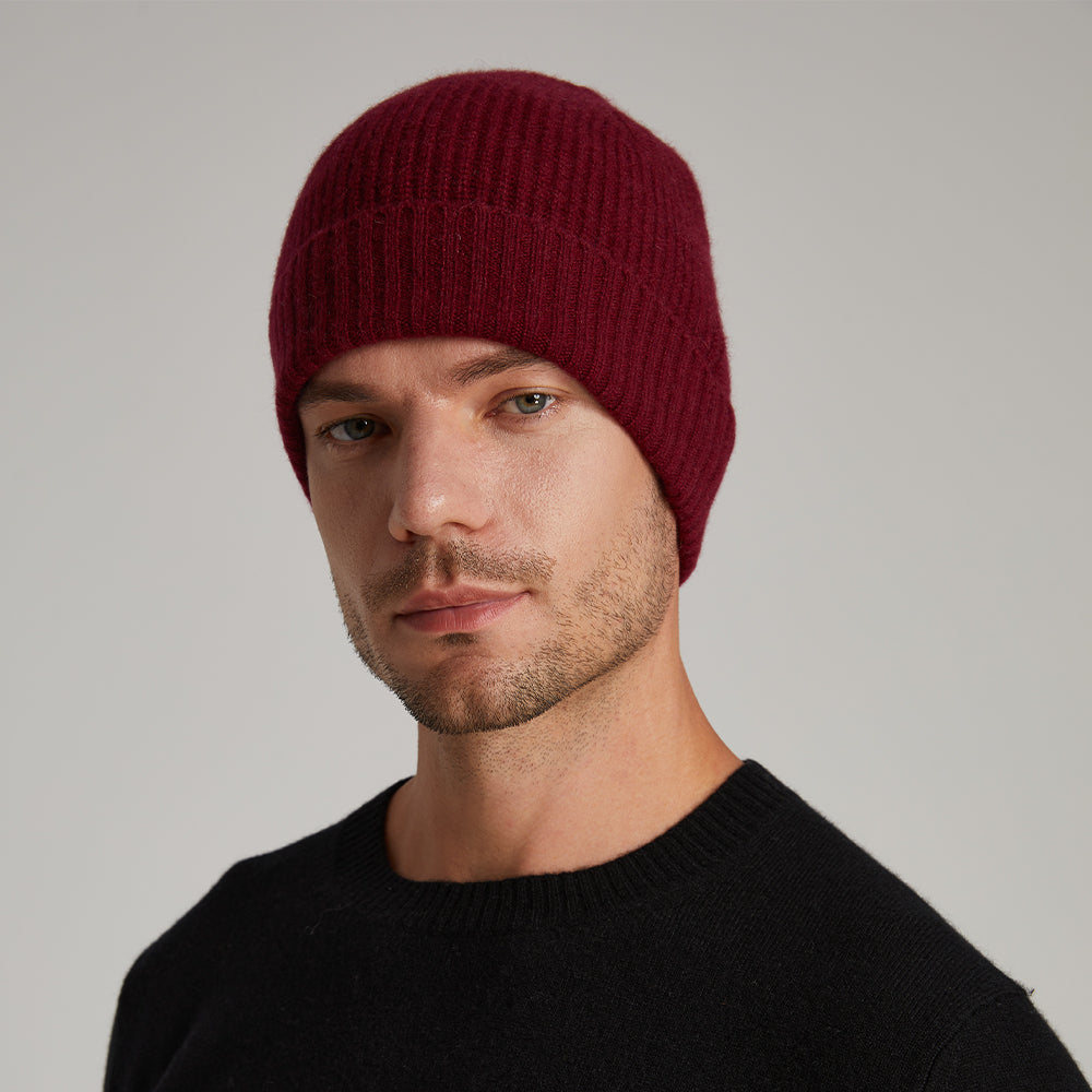 Men's Ribbed Knit Turn-Up Beanie