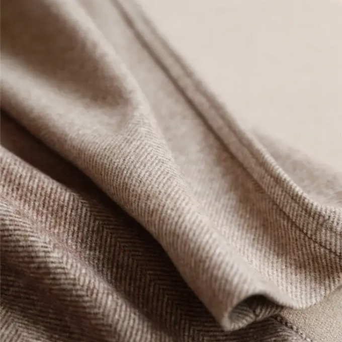 Men's Herringbone Wool-Look Tapered Smart Trousers