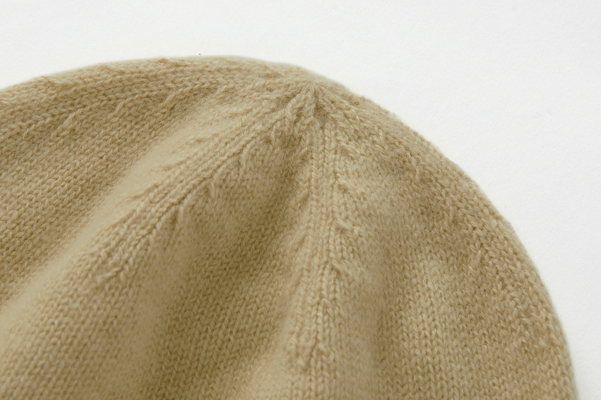 Men's Fine Knit Beanie Hat with Ribbed Cuff