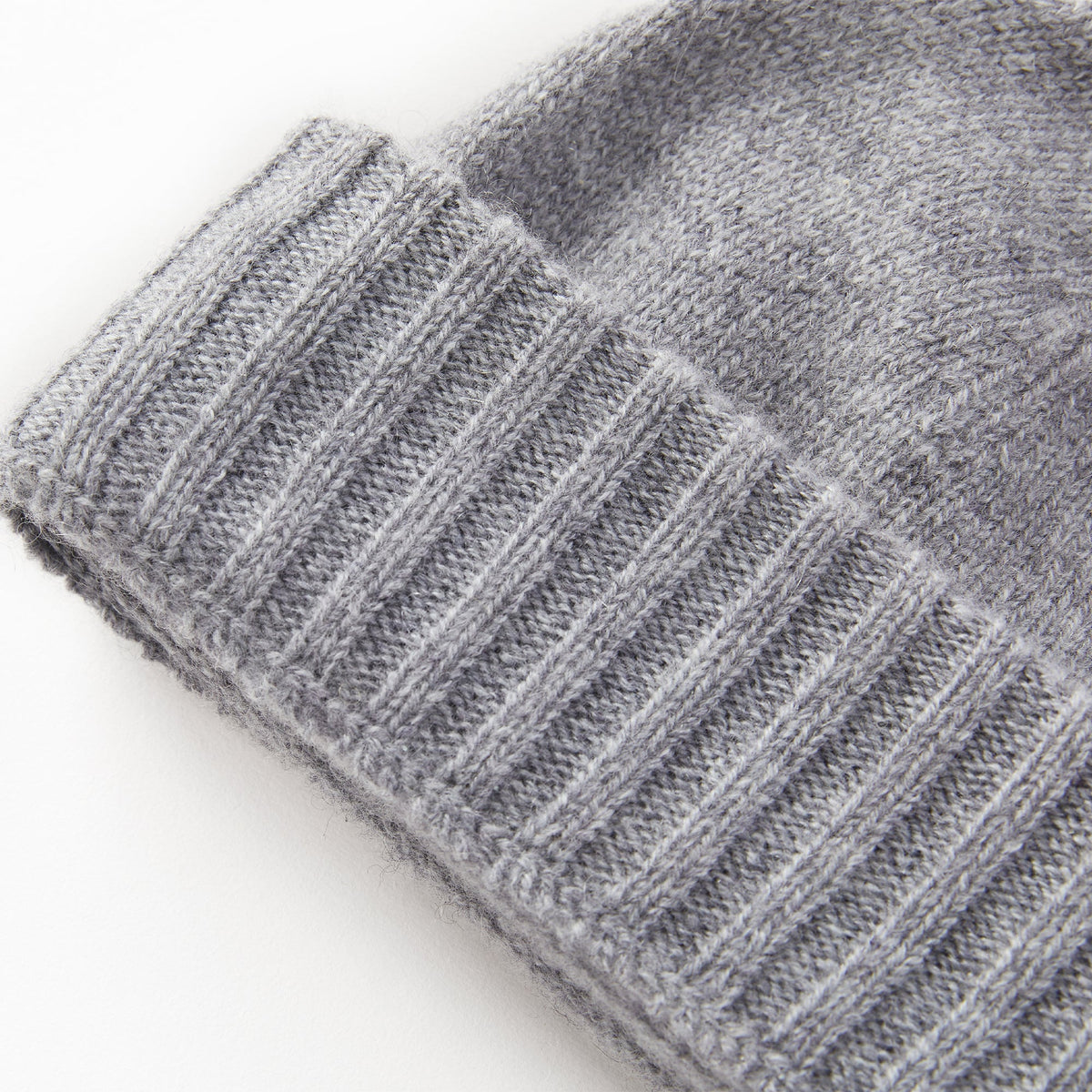 Men's Fine Knit Beanie Hat with Ribbed Cuff