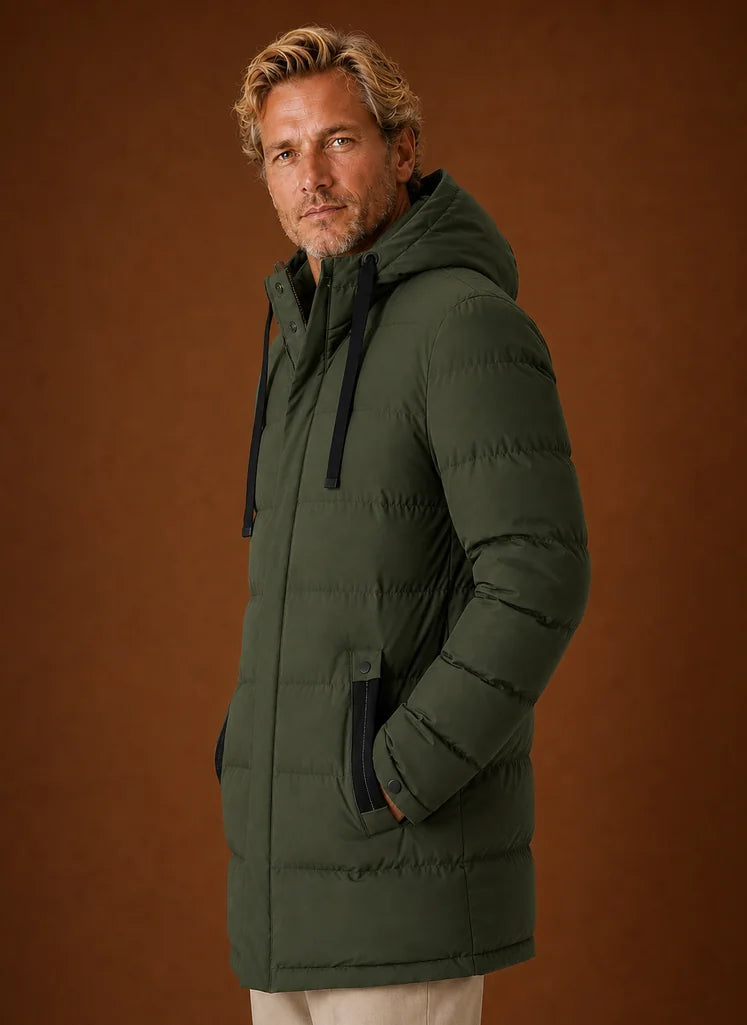 Men's Mid-Length Hooded Puffer Coat