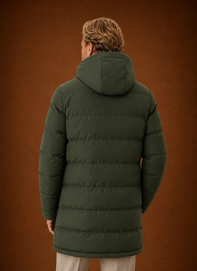 Men's Mid-Length Hooded Puffer Coat