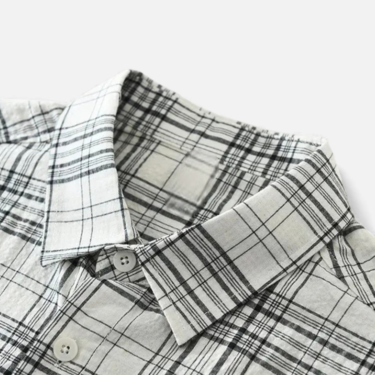 Men's Grey Check Long Sleeve Shirt