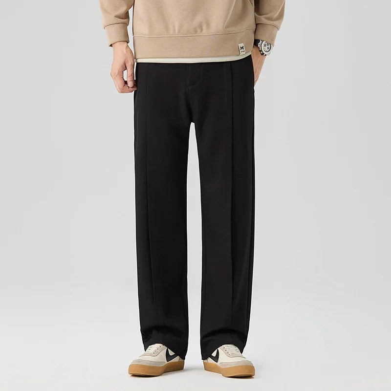 Men's Pleated Drape Trousers with Front Crease