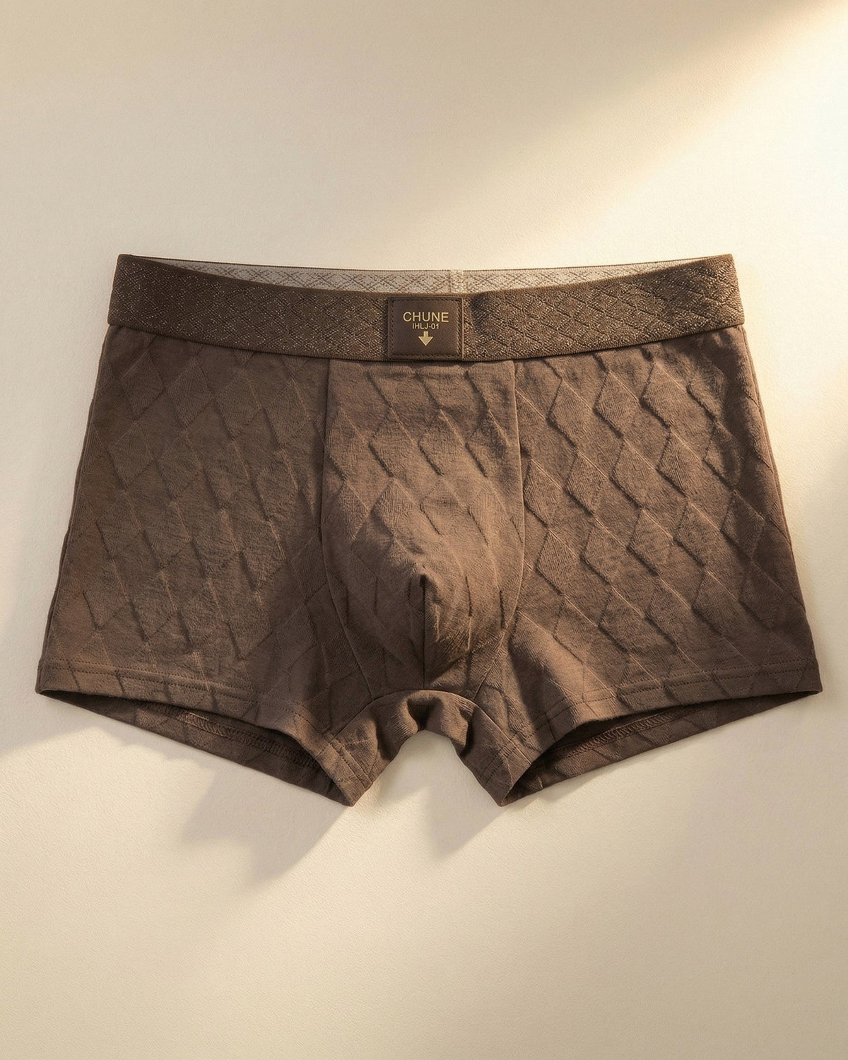 Men's Textured Boxer Briefs 3 Pack in Brown Tones