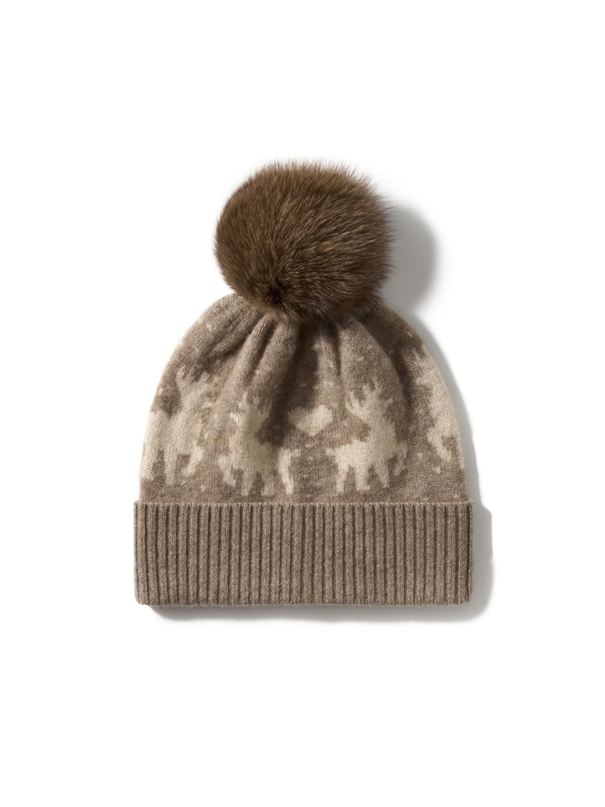 Men's Christmas Reindeer Pom Beanie