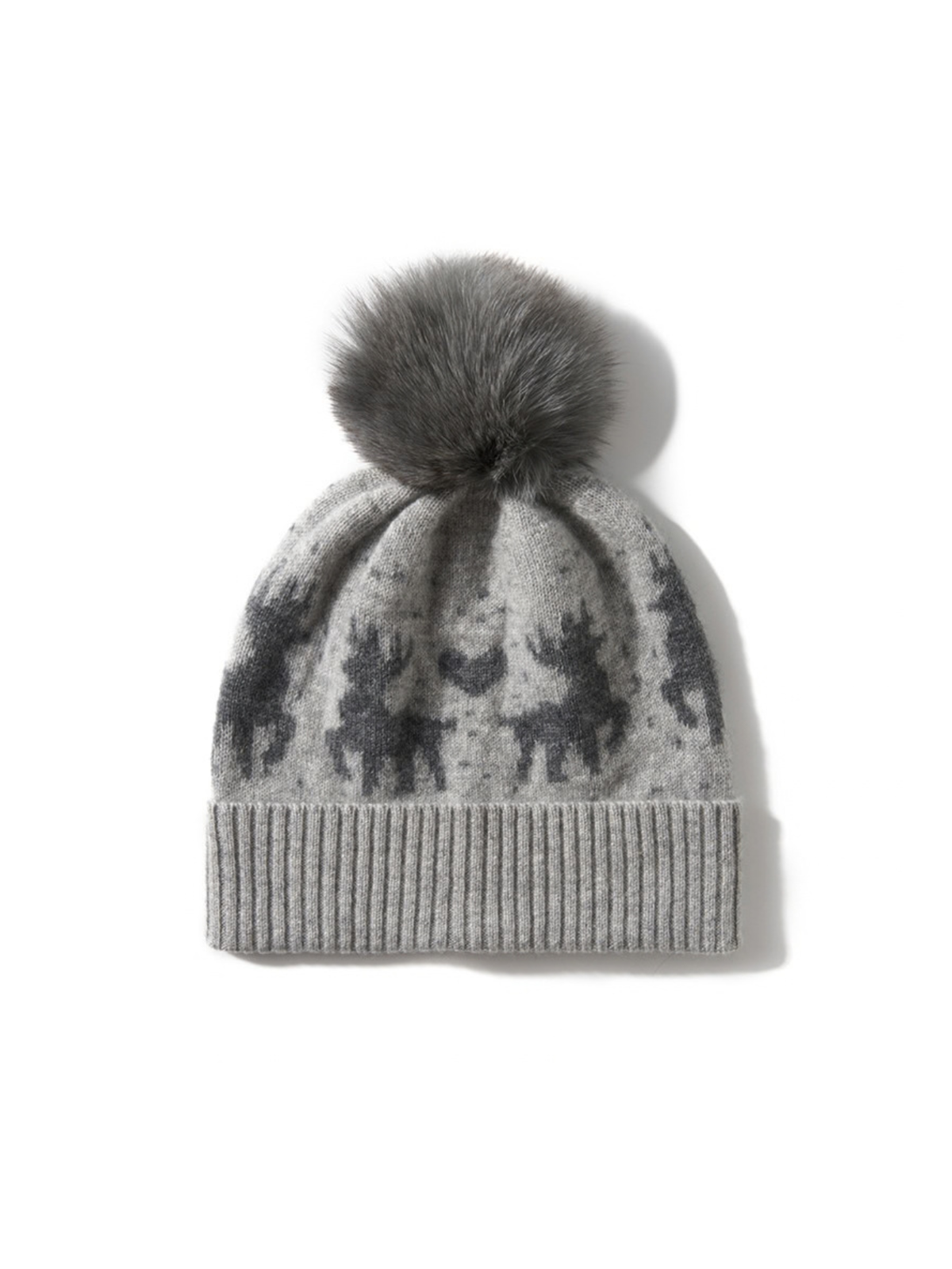 Men's Christmas Reindeer Pom Beanie