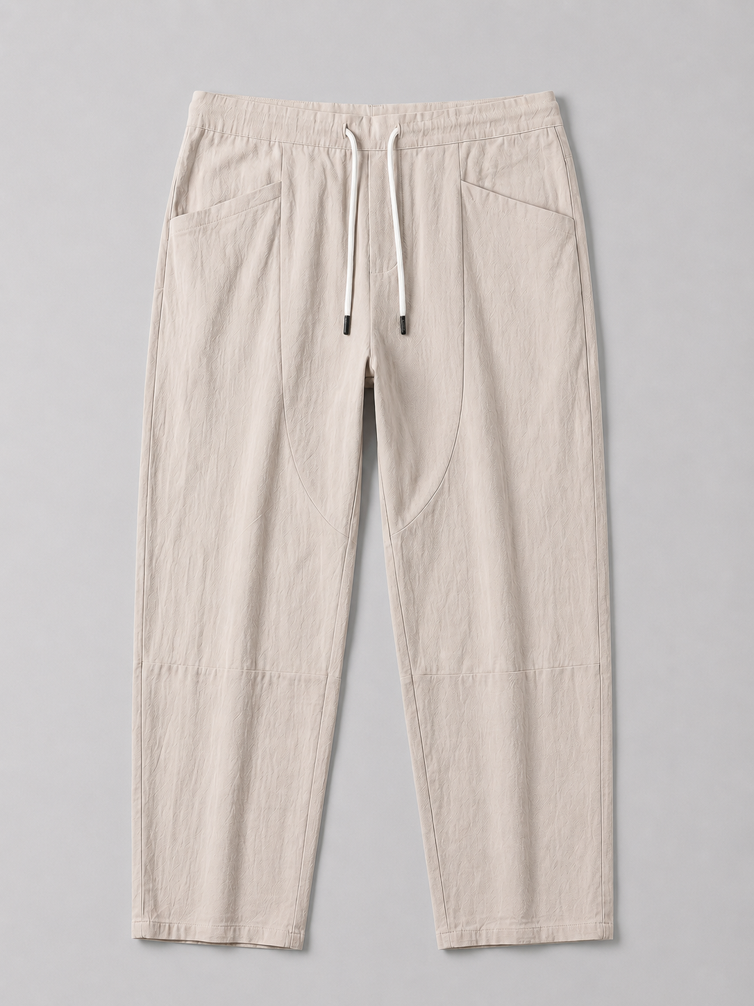 Men's Relaxed Fit Cropped Trousers with Elasticated Waist