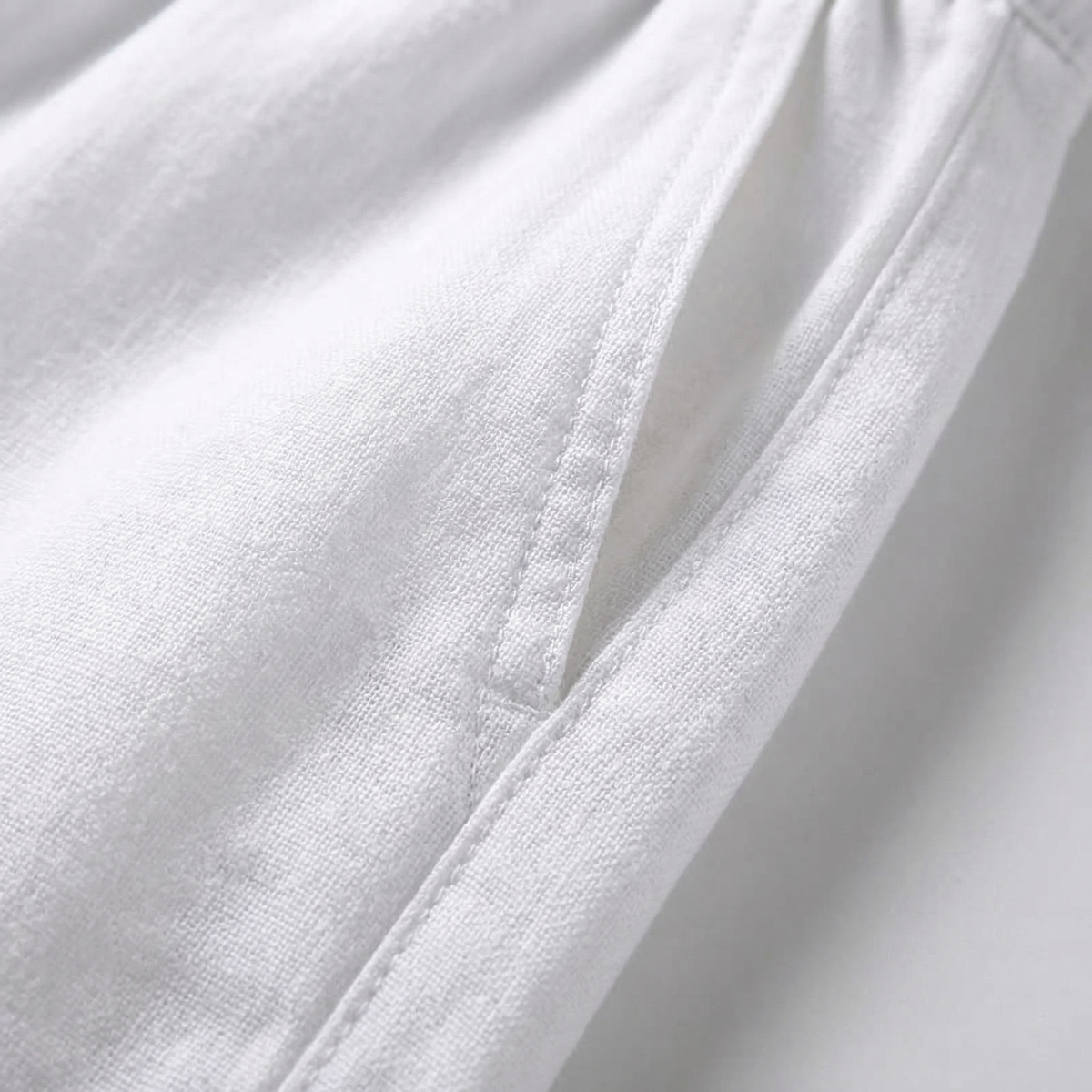 Men's Textured Drawstring Straight Trousers