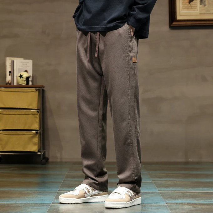 Men's Relaxed Fit Straight Leg Drawstring Joggers