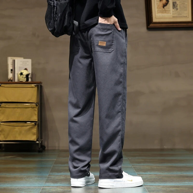 Men's Relaxed Fit Straight Leg Drawstring Joggers