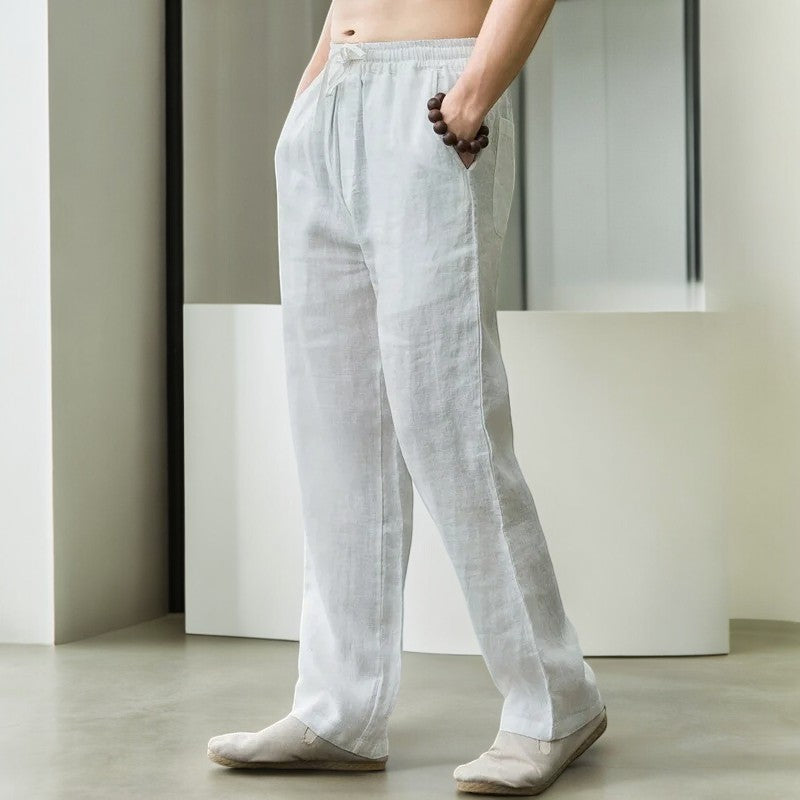 Men's Relaxed Fit Elasticated Waist Drawstring Trousers