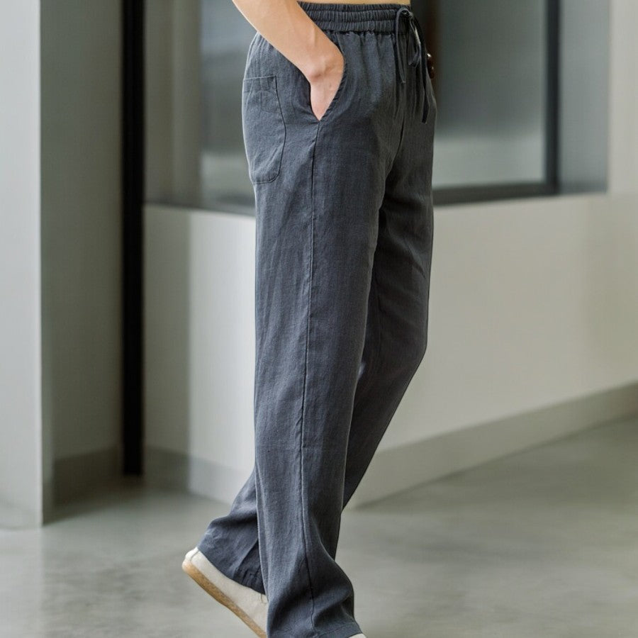 Men's Relaxed Fit Elasticated Waist Drawstring Trousers