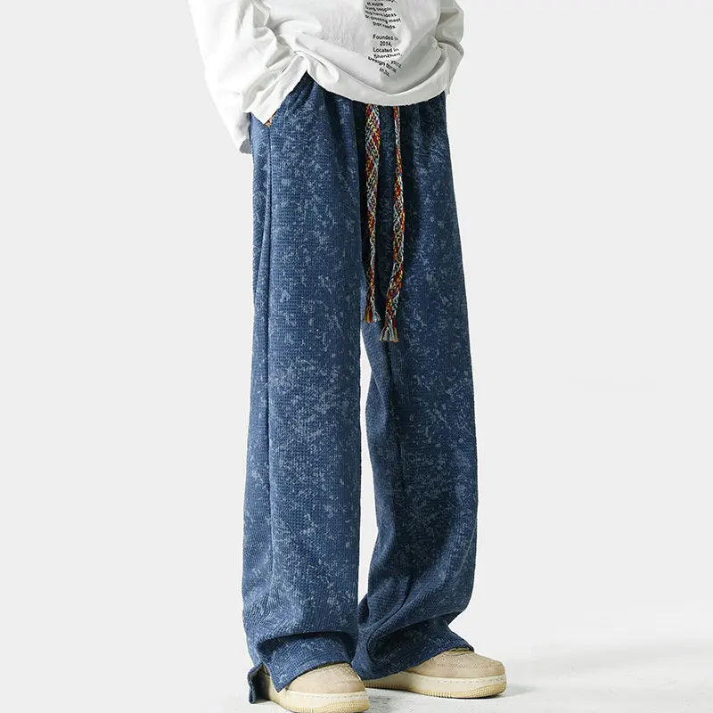 Men's Relaxed Wide-Leg Drawstring Trousers