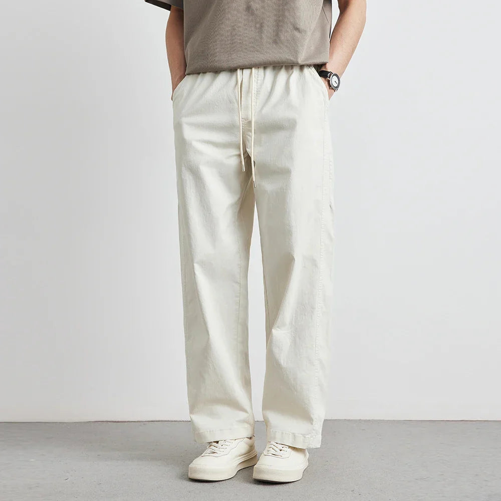 Men's Relaxed Fit Tapered Drawstring Trousers