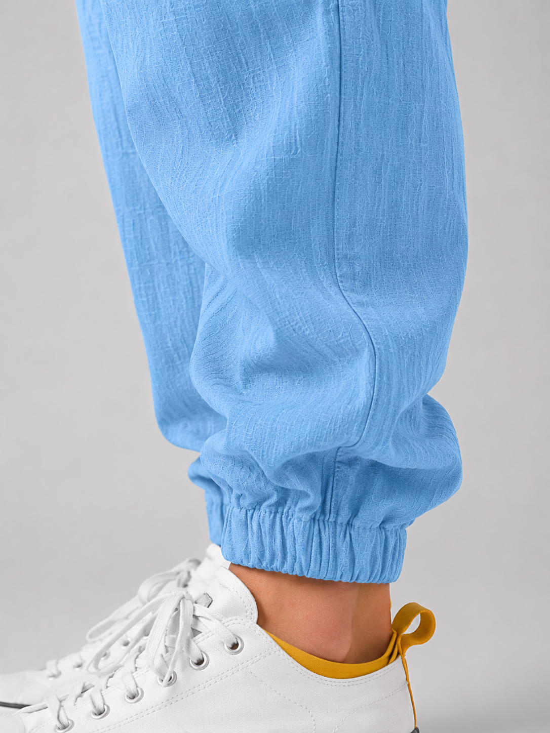 Men's Relaxed Drawstring Joggers with Cuffed Hem