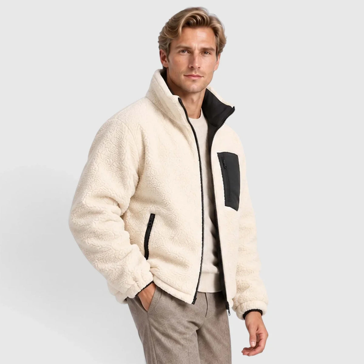Men's Reversible Stand Collar Puffer Jacket