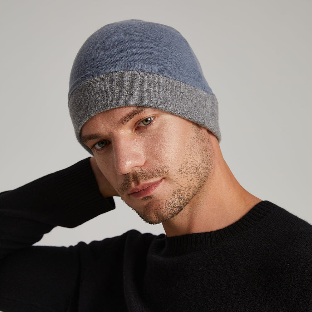 Men's Reversible Two-Tone Knit Beanie