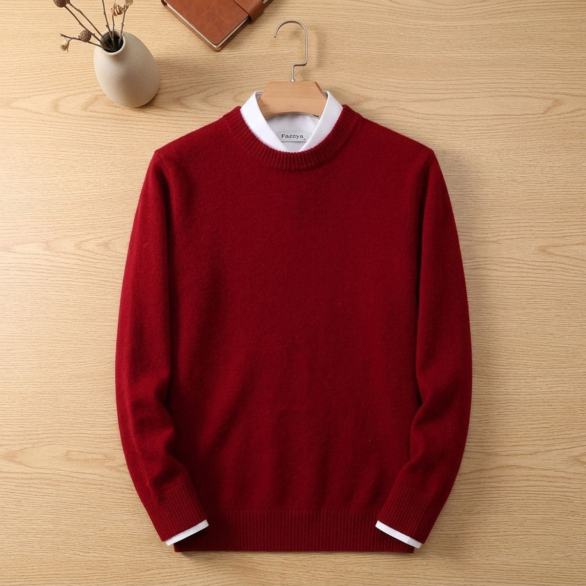 Men's Relaxed Fit Crew Neck Knit Jumper