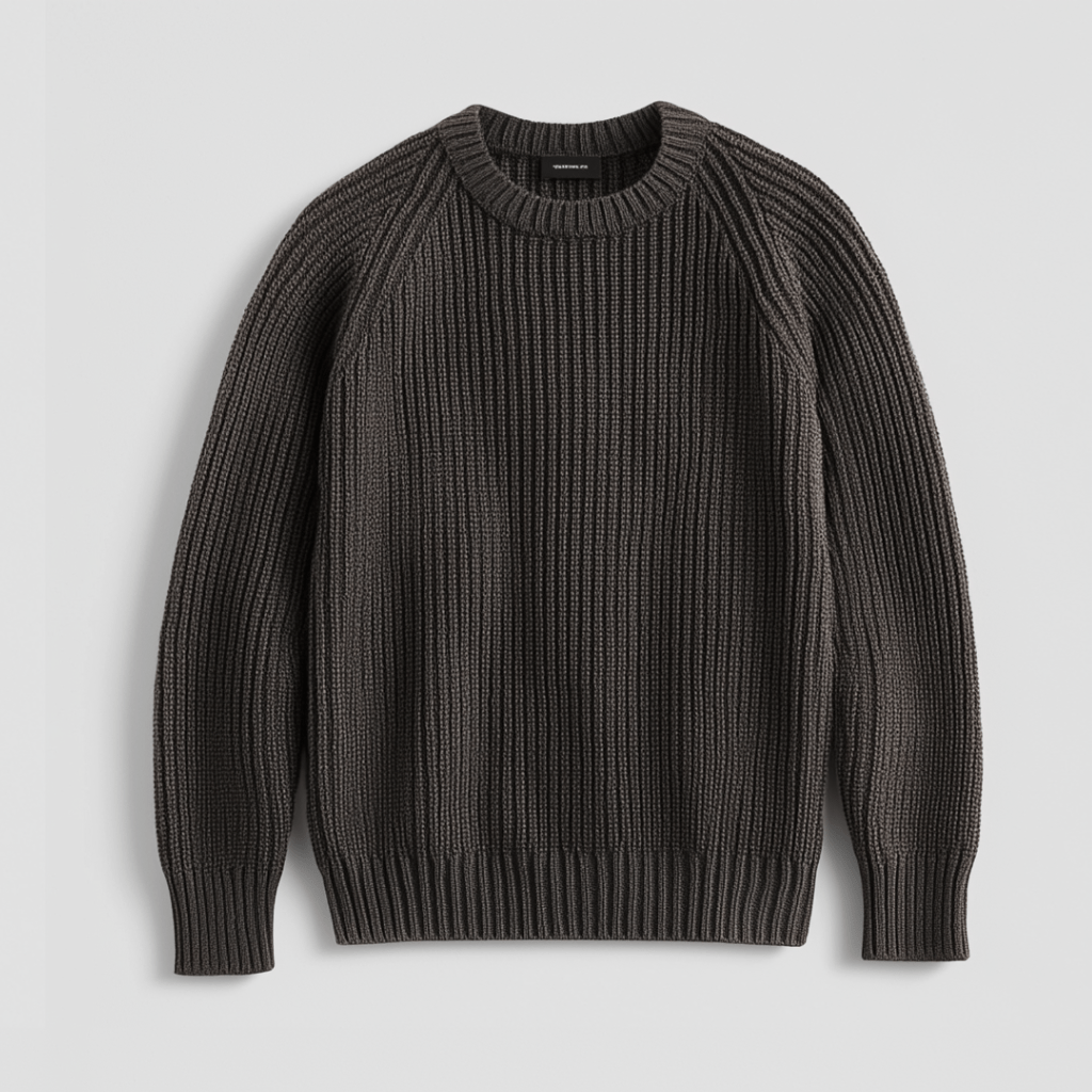 Men's Fisherman Rib Crew Neck Jumper