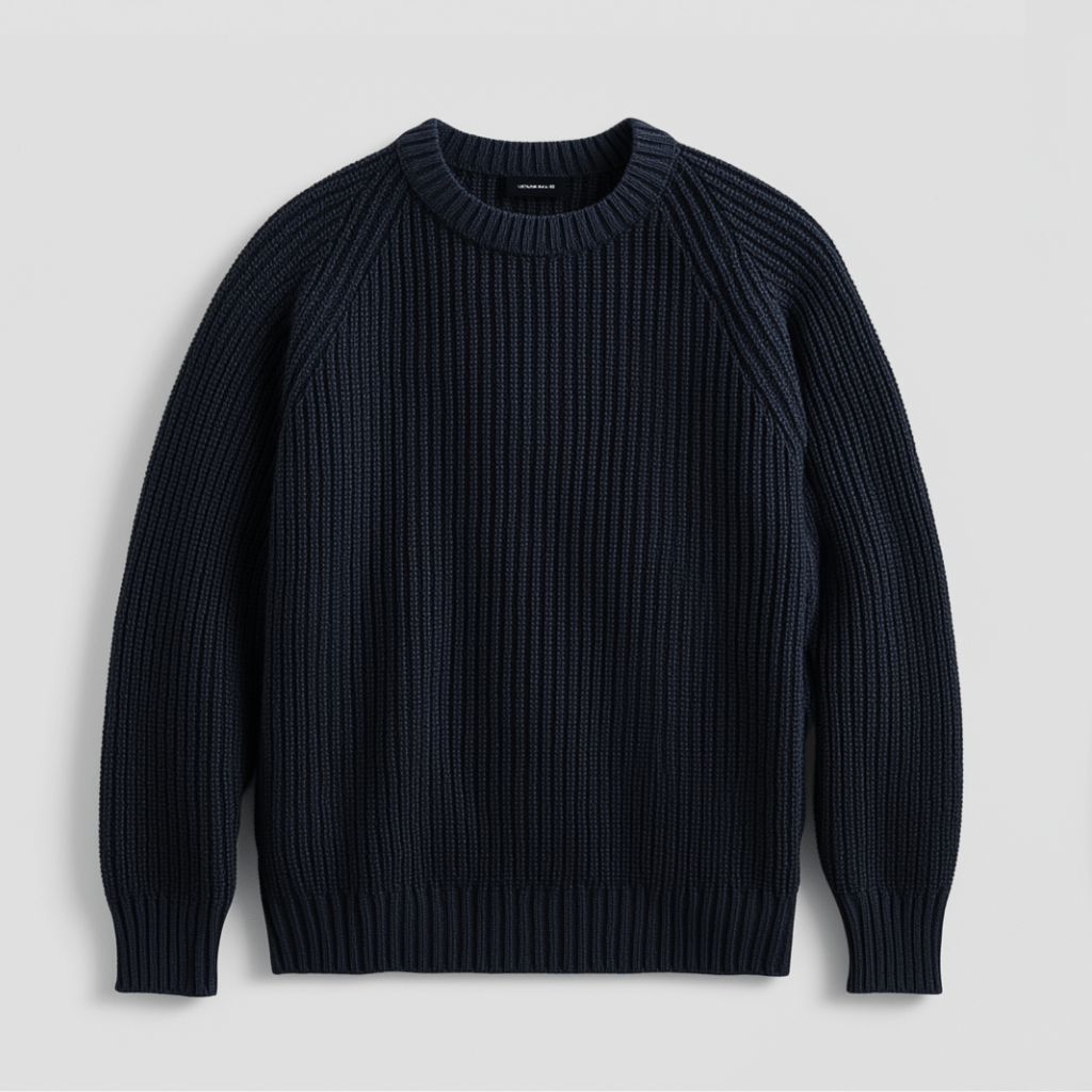 Men's Fisherman Rib Crew Neck Jumper