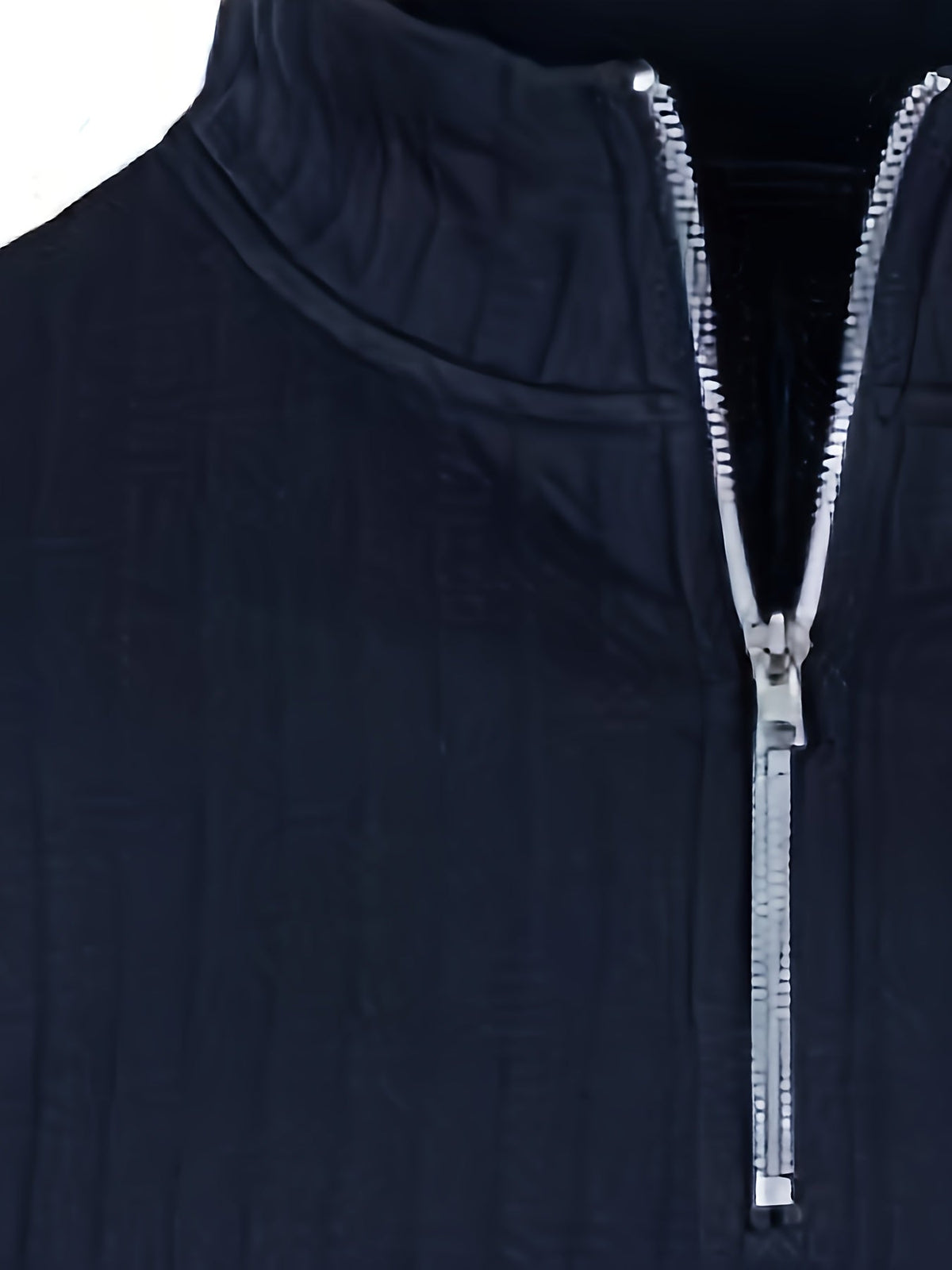 Men's Ribbed Quarter-Zip Jumper in Navy