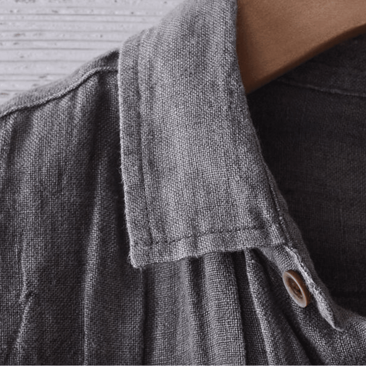 Men's Short Sleeve Crinkle Button-Up Shirt