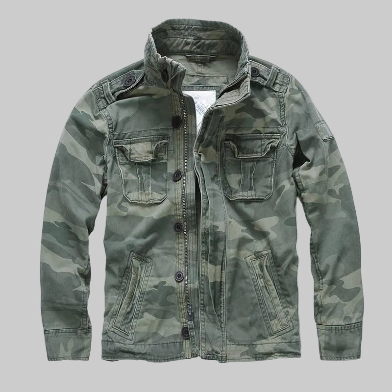 Men's Short Camo Military Jacket