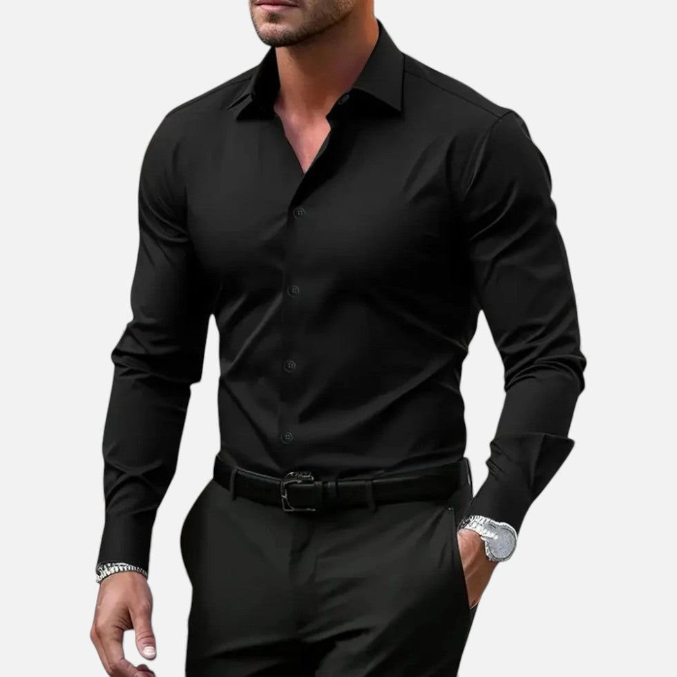 Men's Slim Fit Long Sleeve Dress Shirt