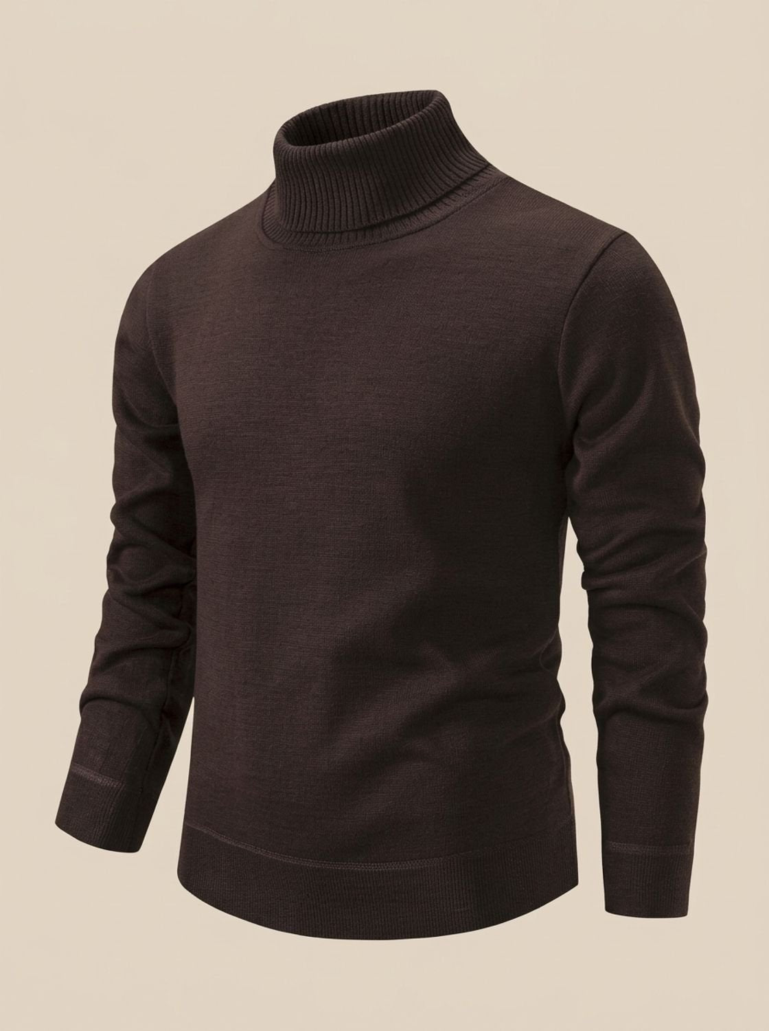 Men's Slim Fit Ribbed Roll Neck Jumper