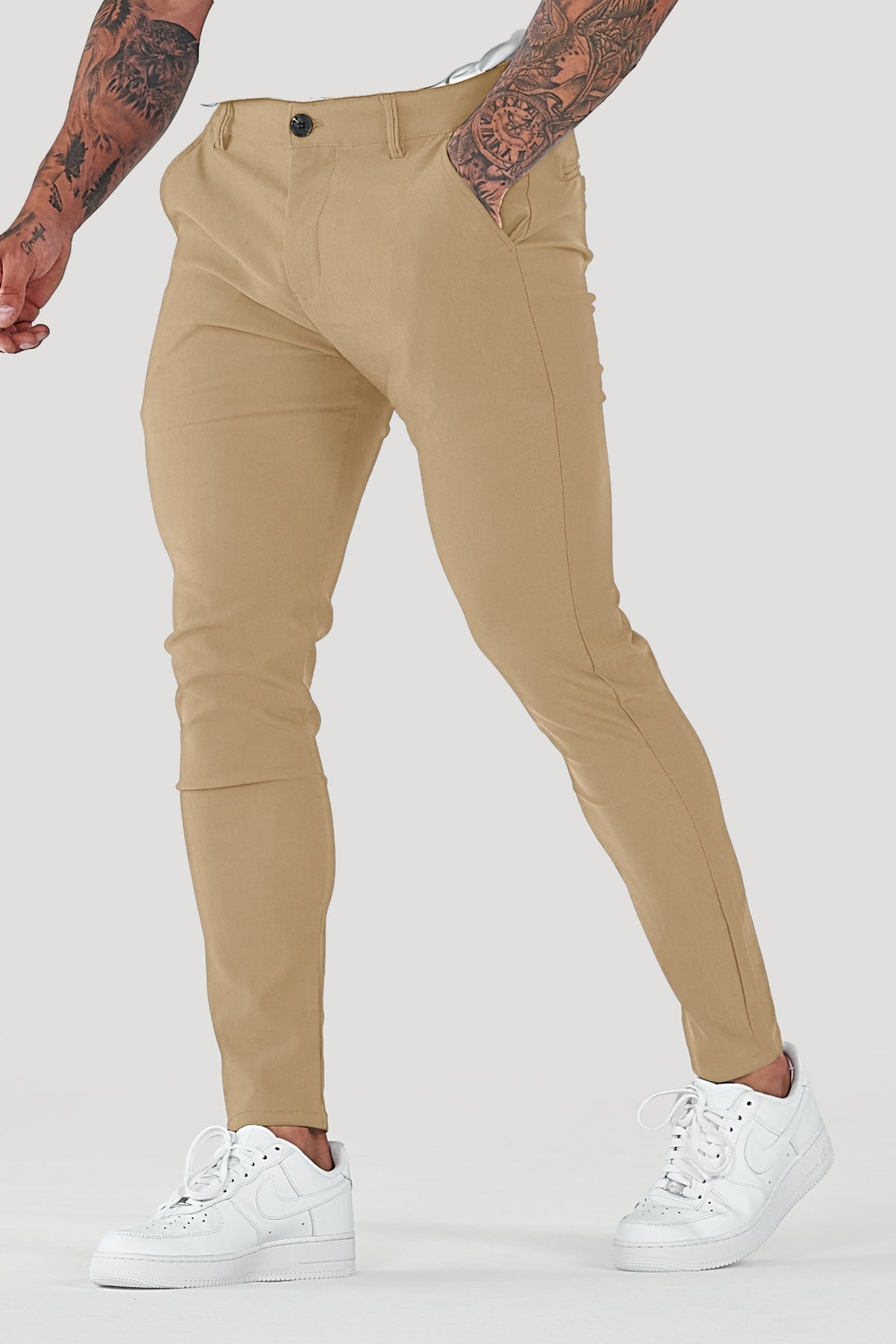 Men's Super Slim Fit Tapered Ankle Trousers