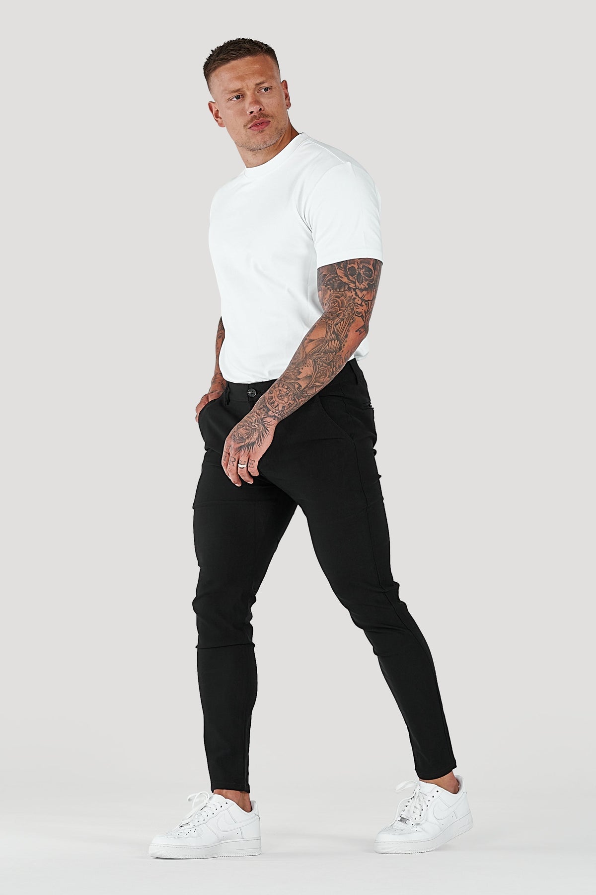 Men's Super Slim Fit Tapered Ankle Trousers