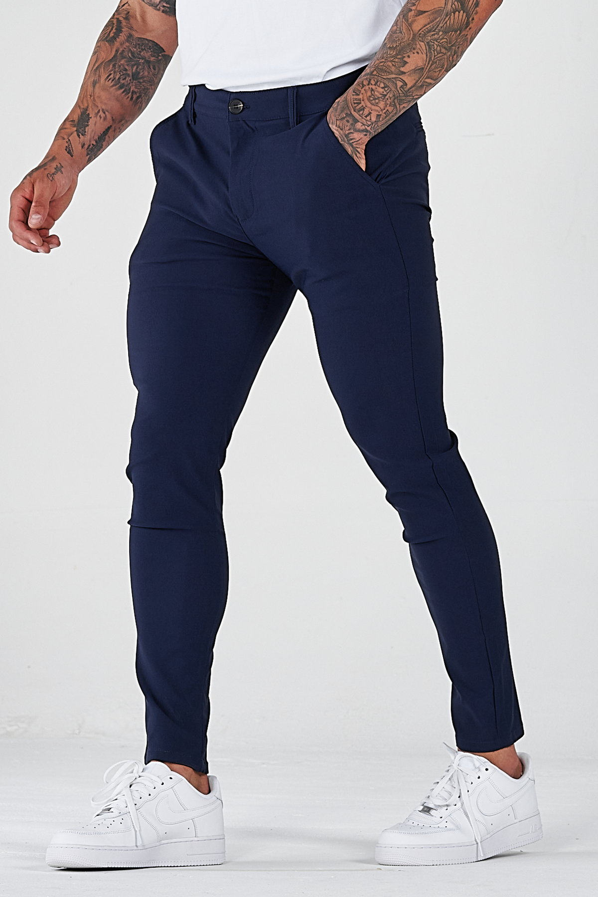 Men's Super Slim Fit Tapered Ankle Trousers