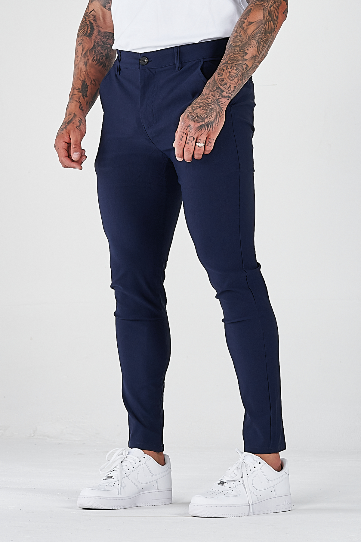 Men's Super Slim Fit Tapered Ankle Trousers