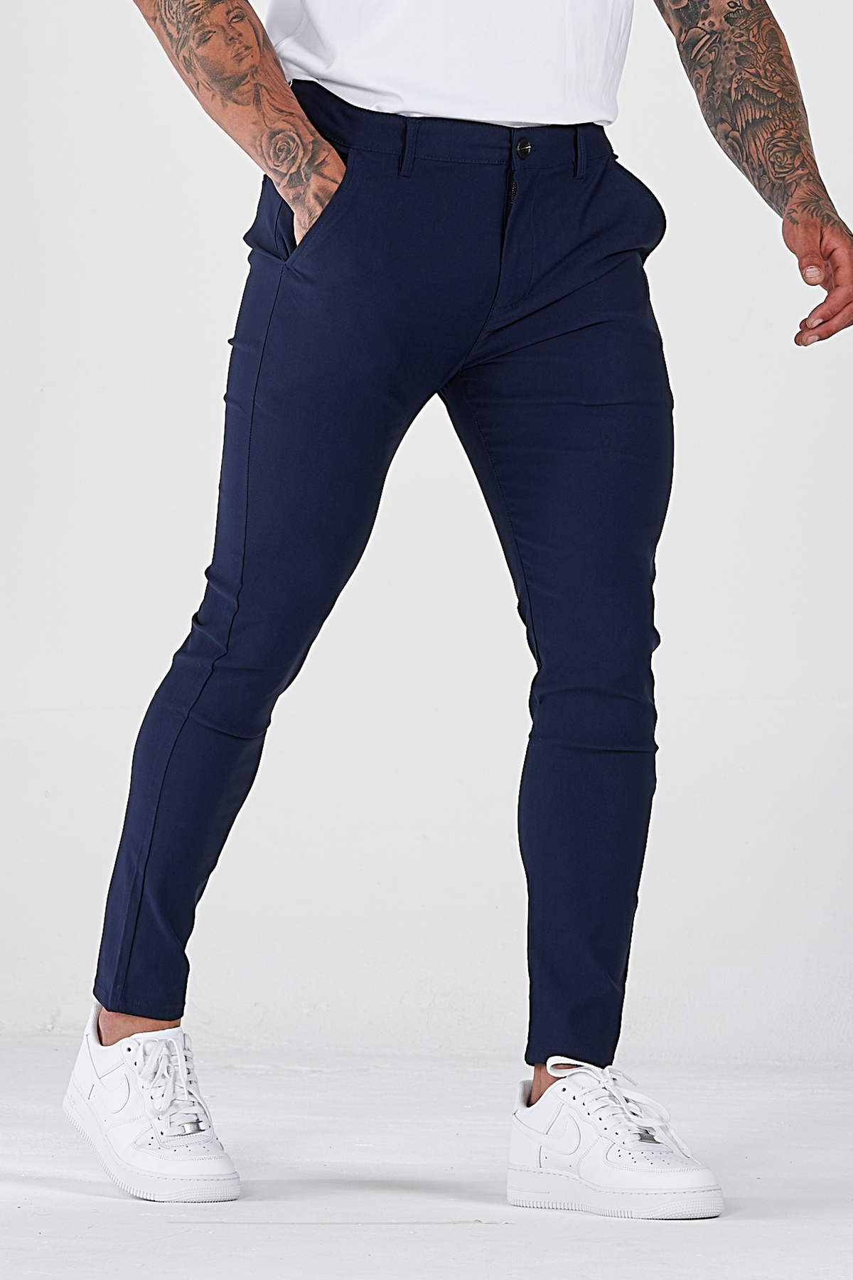 Men's Super Slim Fit Tapered Ankle Trousers
