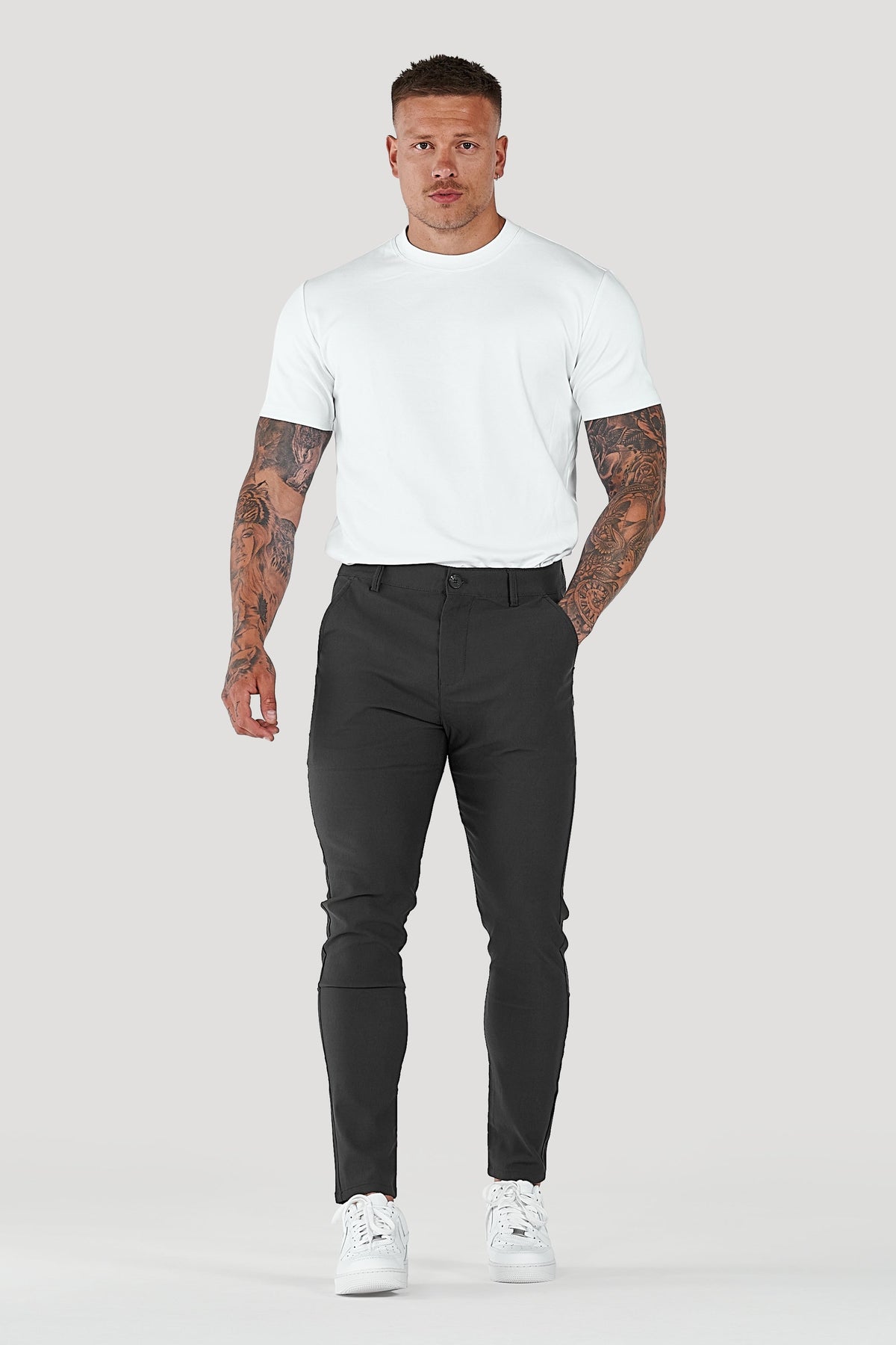 Men's Super Slim Fit Tapered Ankle Trousers