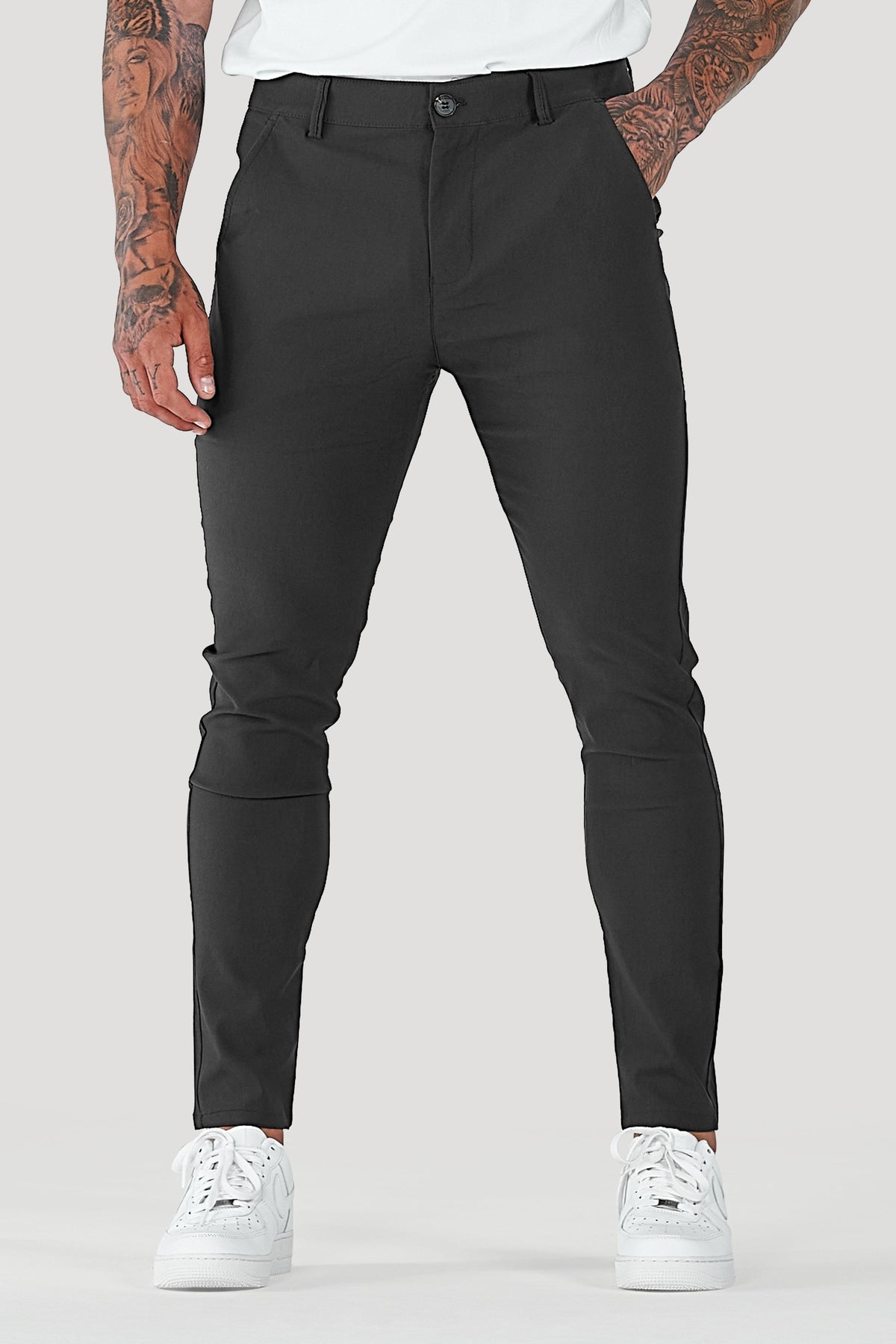 Men's Super Slim Fit Tapered Ankle Trousers